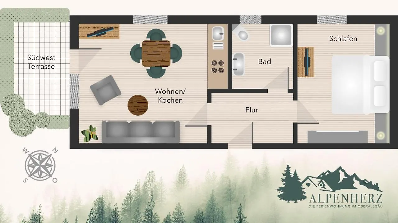 Apartment Ferienwohnung Alpenherz Obermaiselstein Germany